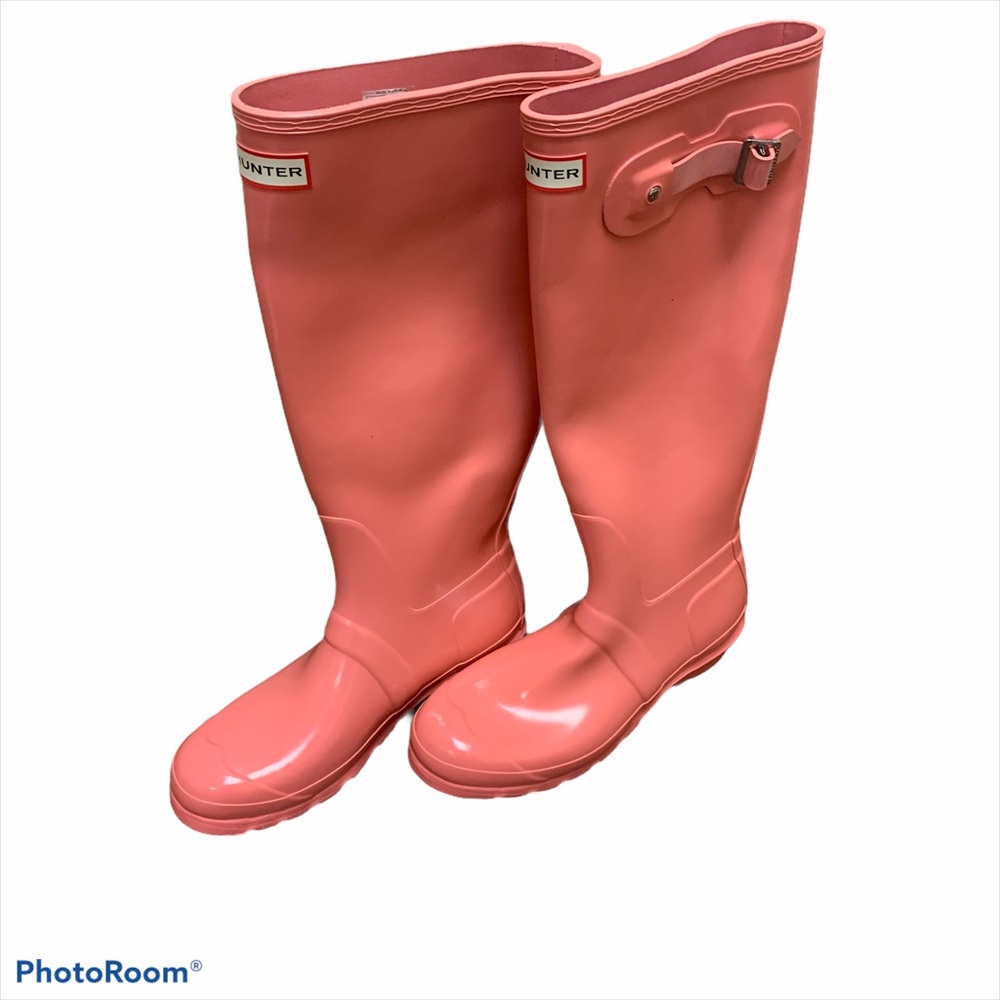 Hunter Pink Tall Gloss Rainboots